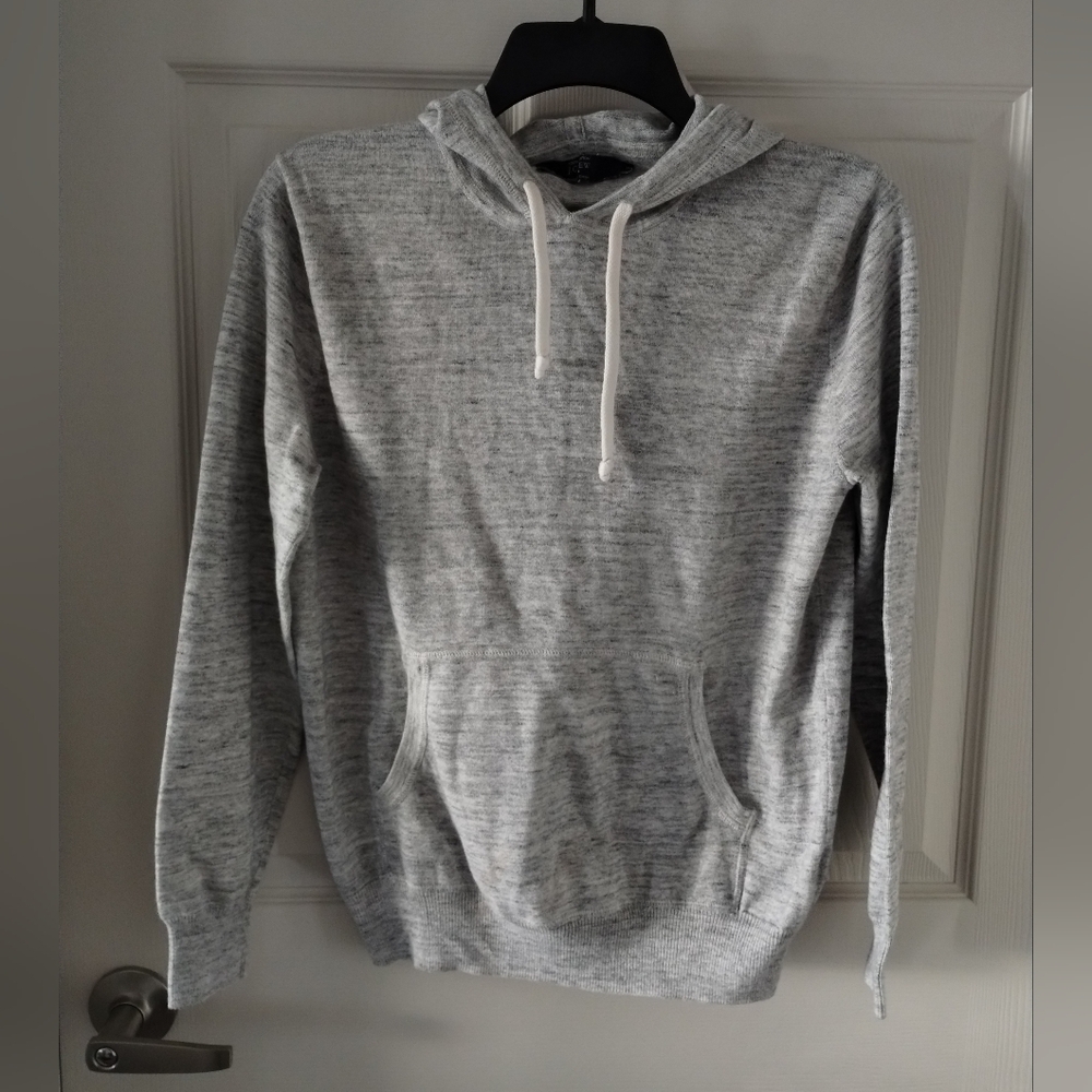 J. Crew Heather Gray Cotton Hoodie Size S